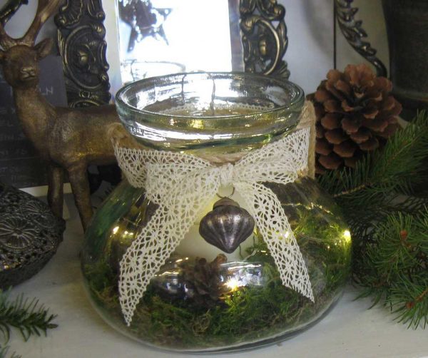 Windlicht Dekoglas Vase - GROSS - BLUE COTTAGE