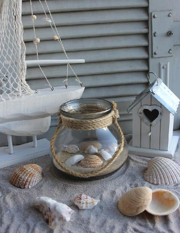 Windlicht Dekoglas Vase - KLEIN - BLUE COTTAGE