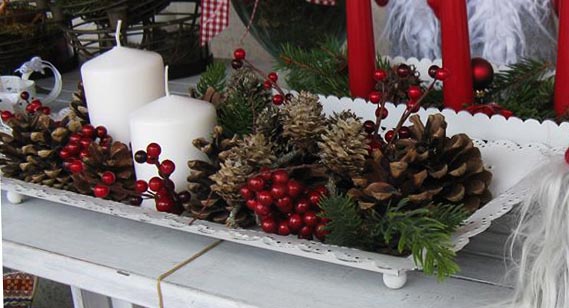 Dekoschale Advent BLUE COTTAGE Lad. Dekoschale für Advent Weihnachtsdeko BLUE COTTAGE