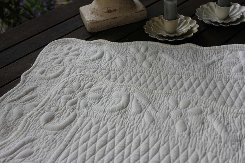 Tischset Boutis BLUE COTTAGE k-IMG_1087 Hochwertiges Tischset gesteppt Boutis