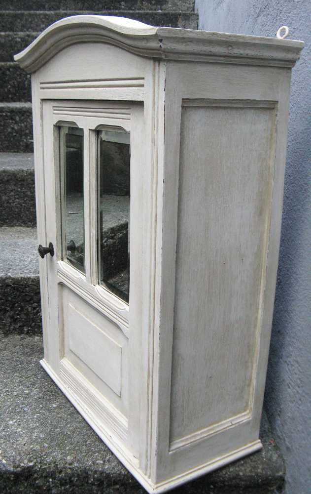 Antiker Hängeschrank shabby chic BLUE COTTAGE k-IMG_0206 Antiker Hängeschrank mit Spiegel BLUE COTTAGE