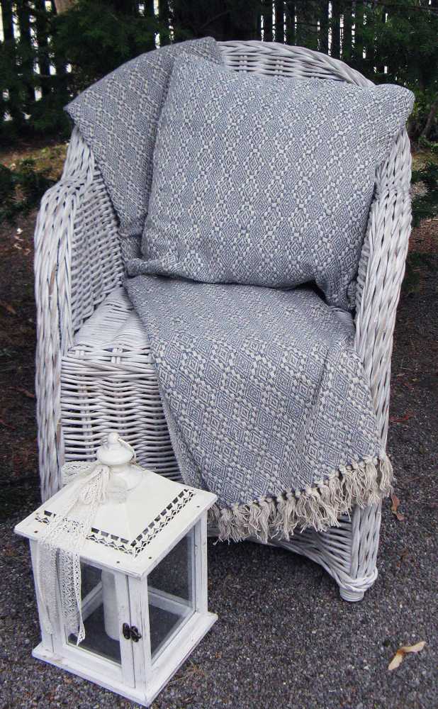 Decke Plaid blau BLUE COTTAGE k-IMG_0266 Decke Plaid gewebt blau BLUE COTTAGE