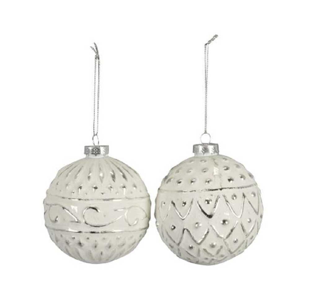 Cristbaumkugel weiß groß BLUE COTTAGE k-weiß freigest Christbaumkugel in weiß XL BLUE COTTAGE