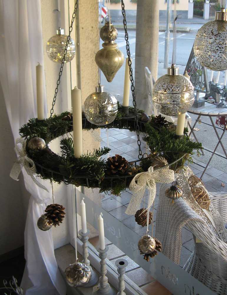 fil de fer Kranz BLUE COTTAGE k-IMG_0626 großer Kranz für 4 Kerzen fil de fer BLUE COTTAGE