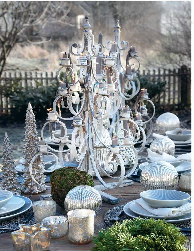 Fil de fer Weihnachtsbaum Kerzenhalter 16 Kerzen