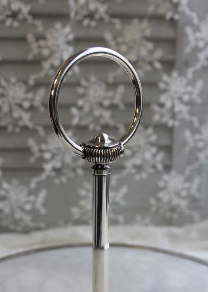 uralte Etagere Kuchenplatte Marmor mit Silber - BLUE COTTAGE shop