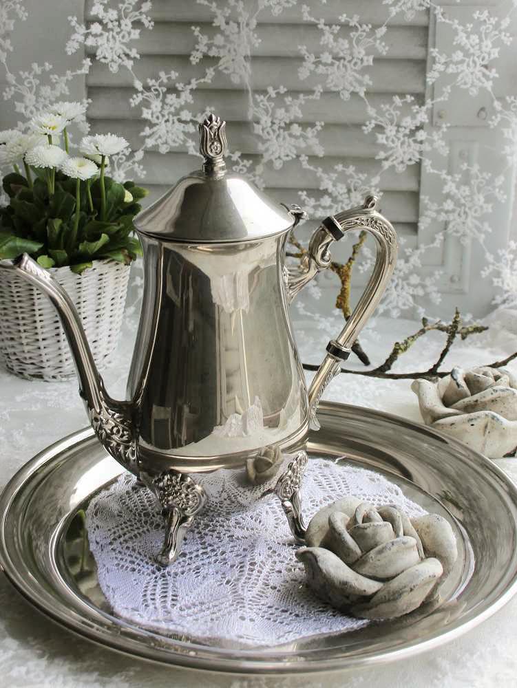 Kaffeekanne silber BLUE COTTAGE k-IMG_1226 schöne Kaffeekanne versilbert BLUE COTTAGE