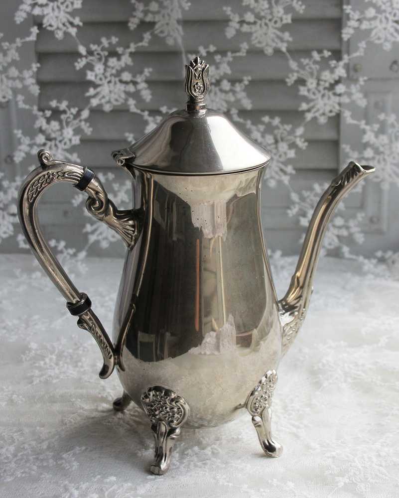 Kaffeekanne silber BLUE COTTAGE k-IMG_1228 schöne Kaffeekanne versilbert BLUE COTTAGE