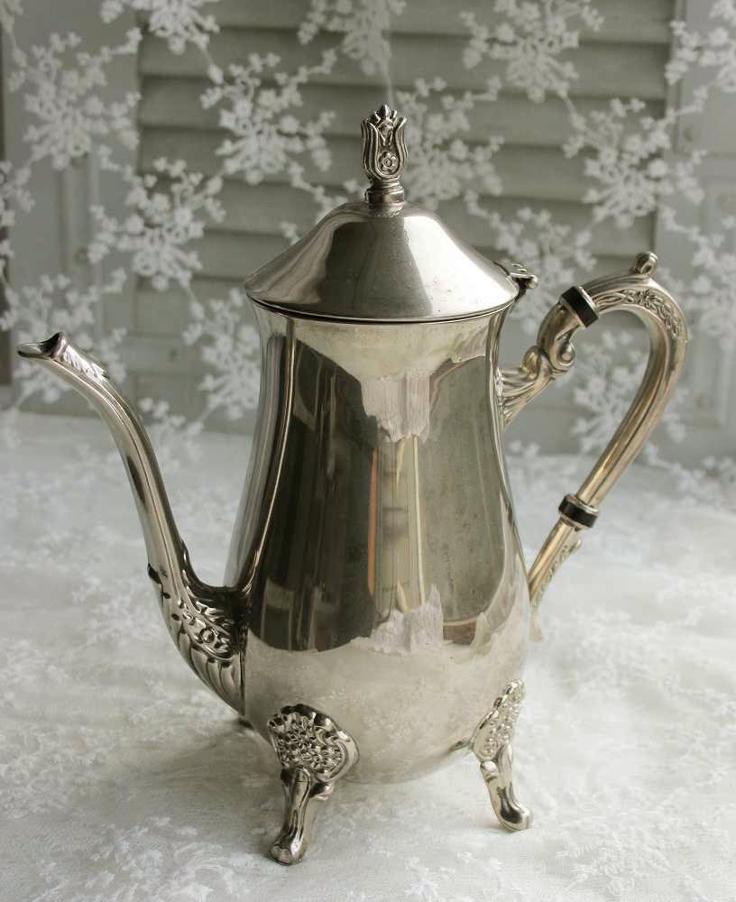 Kaffeekanne silber BLUE COTTAGE k-IMG_1229 schöne Kaffeekanne versilbert BLUE COTTAGE