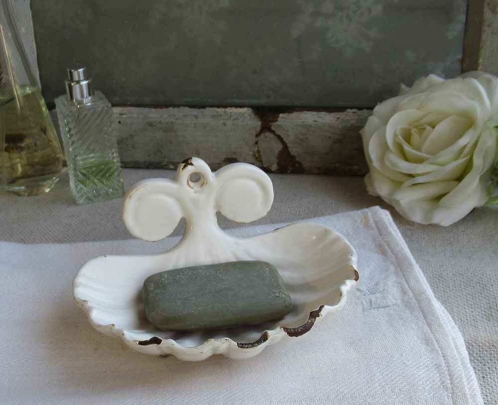 Seifenschale Muschelform BLUE COTTAGE k-IMG_1417 alte Gusseisenform als Seifenschale BLUE COTTAGE