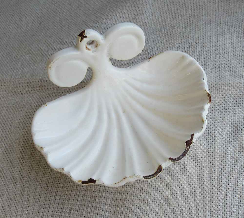 Seifenschale Muschelform BLUE COTTAGE k-IMG_1418 alte Gusseisenform als Seifenschale BLUE COTTAGE