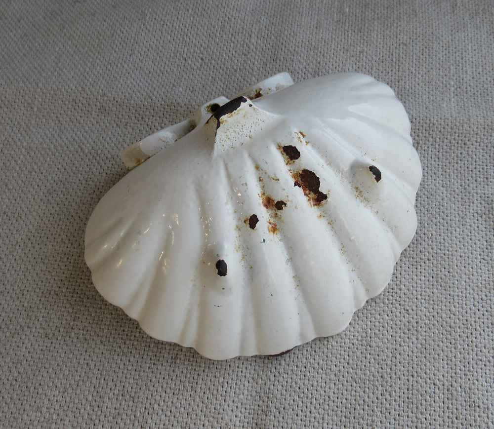 Seifenschale Muschelform BLUE COTTAGE k-IMG_1420 alte Gusseisenform als Seifenschale BLUE COTTAGE