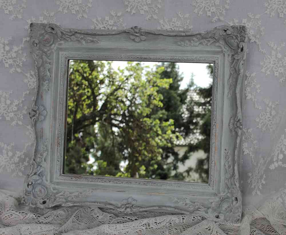 alter Spiegel hellgrau BLUE COTTAGE k-IMG_1888 antiker Spiegel mit verziertem Rahmen BLUE COTTAGE