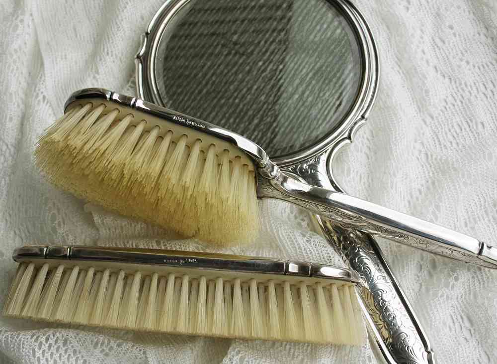 Frisierset versilbert BLUE COTTAGE k-IMG_2075 antikes Frisierset 3-tlg. versilbert BLUE COTTAGE