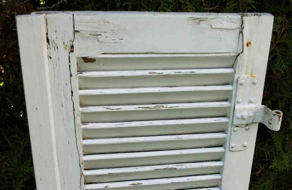 alter Fensterladen Klappladen weiß shabby BLUE COTTAGE