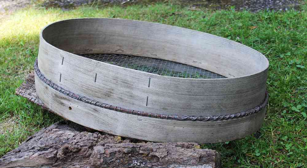 altes Mehlsieb Getreidesieb BLUE COTTAGE k-IMG_2206