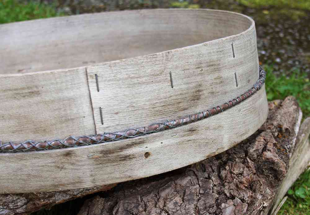 altes Mehlsieb Getreidesieb BLUE COTTAGE k-IMG_2209 uraltes großes Getreidesieb Sandsieb BLUE COTTAGE