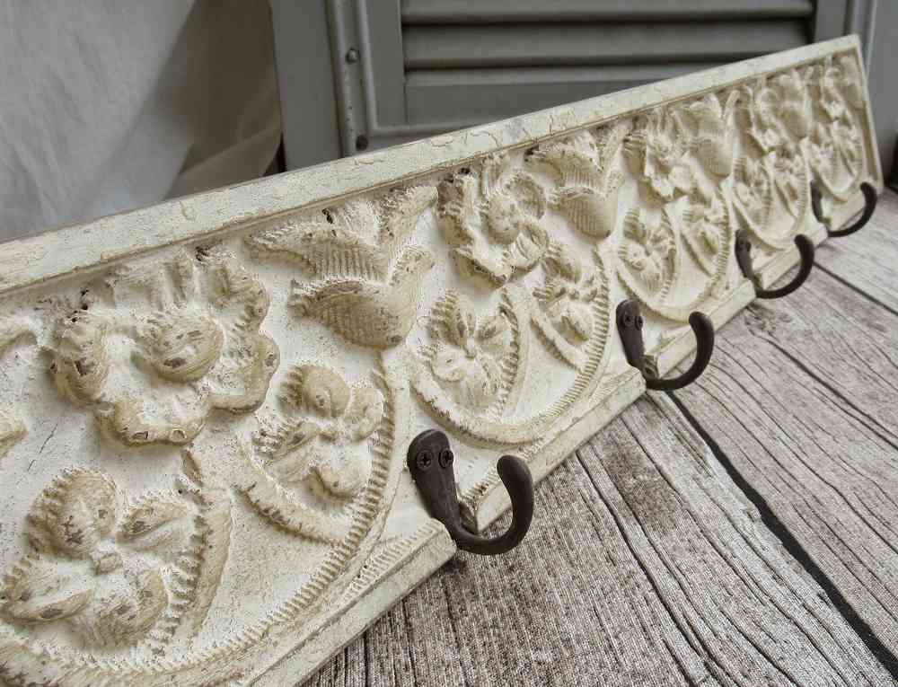 Garderobe mit 5 Haken BLUE COTTAGE k-IMG_4159 Hakenleiste Garderobe 5 Haken BLUE COTTAGE