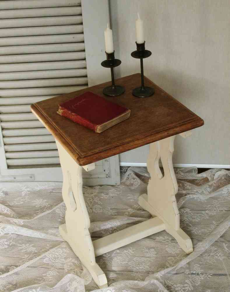 Beistelltisch eckig shabby BLUE COTTAGE k-IMG_5386 kleiner Beistelltisch Eiche massiv shabby chic BLUE COTTAGE