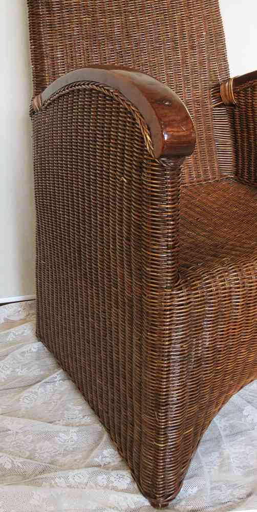 Rattansessel dunkel Holz k-IMG_5218 eleganter Rattansessel Armlehnen Holz BLUE COTTAGE