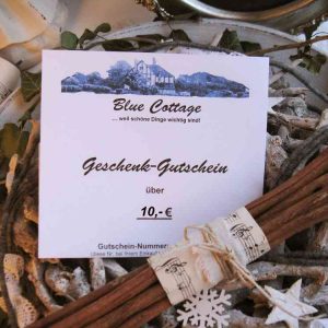 BLUE COTTAGE Geschenkgutschein 10 €