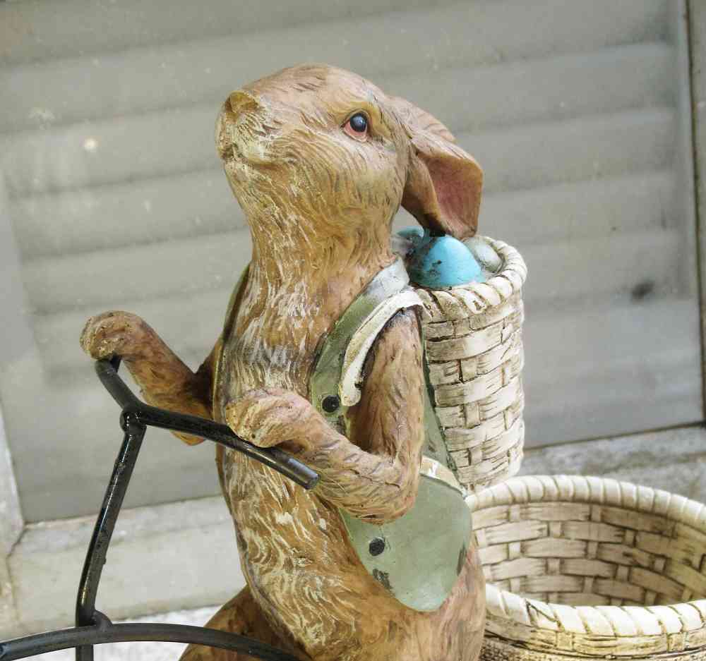 Osterhase auf Dreirad - BLUE COTTAGE k-IMG_6038 großer nostalgischer Osterhase auf Dreirad BLUE COTTAGE