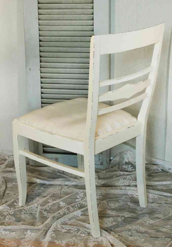 eleganter alter Polsterstuhl Stuhl Massivholz BLUE COTTAGE