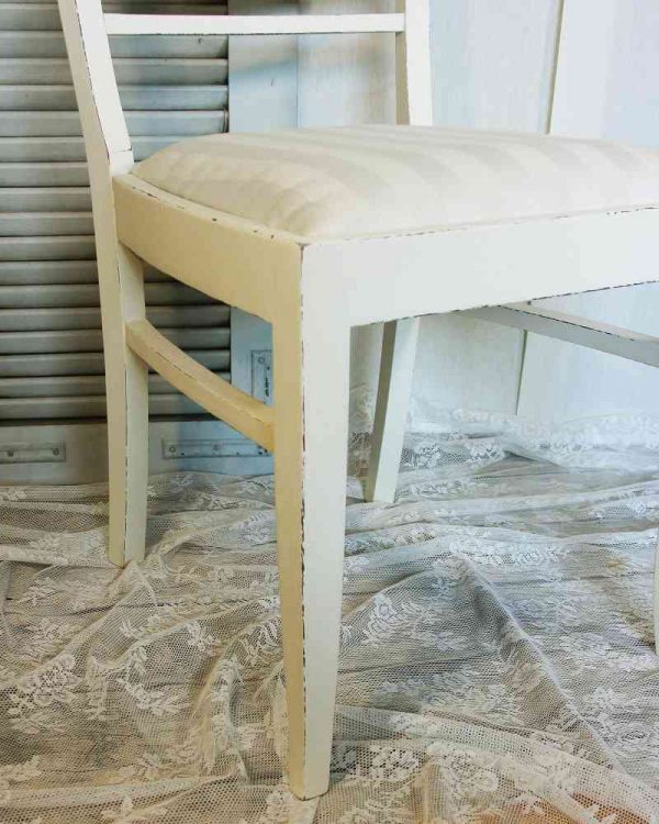 eleganter alter Polsterstuhl Stuhl Massivholz BLUE COTTAGE