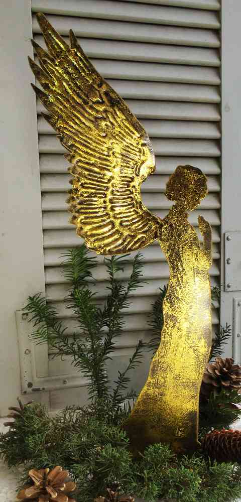 Engel Metall gold groß BLUE COTTAGE k-IMG_7647 großer Engel Metall antik-goldfarben BLUE COTTAGE