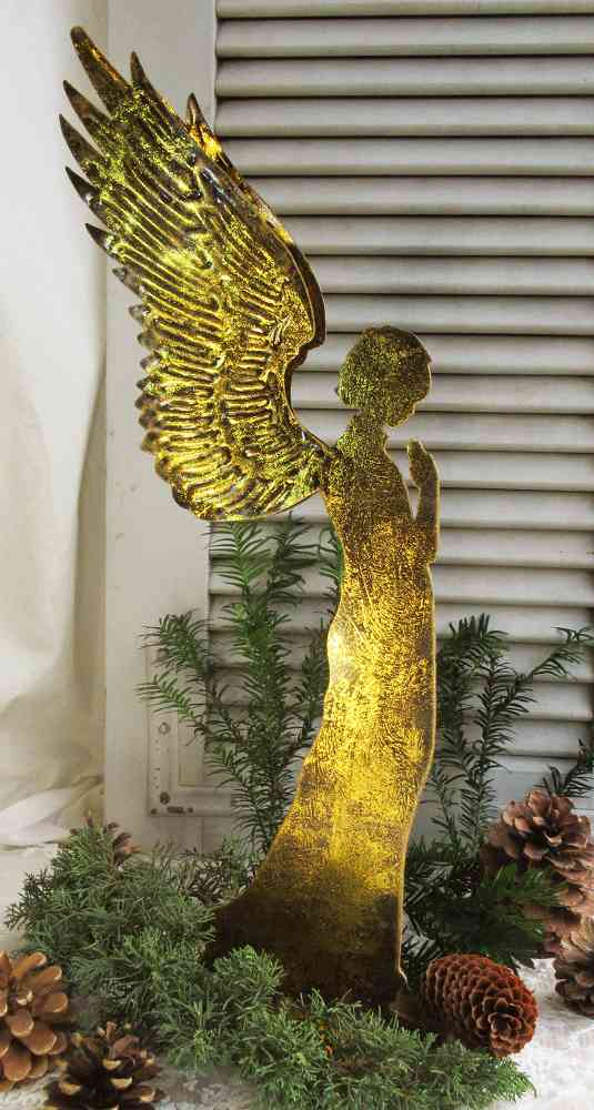 Engel Metall gold groß BLUE COTTAGE k-IMG_7648 großer Engel Metall antik-goldfarben BLUE COTTAGE