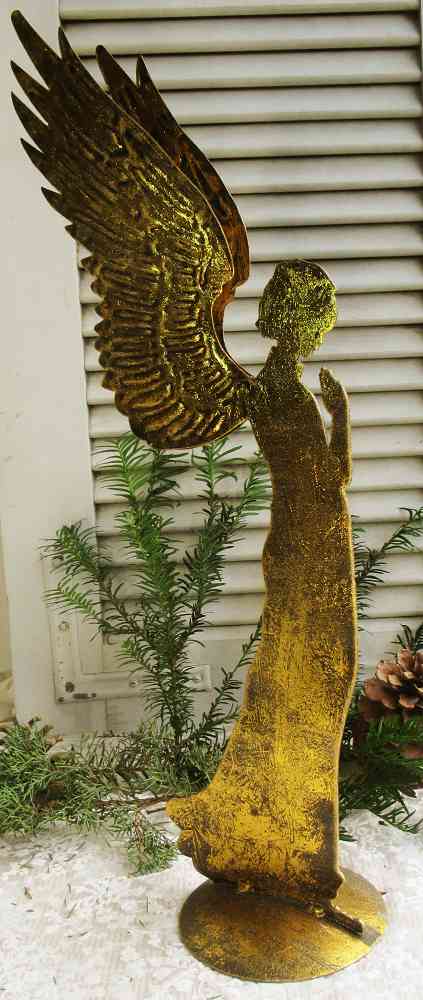 Engel Metall gold groß BLUE COTTAGE k-IMG_7649 großer Engel Metall antik-goldfarben BLUE COTTAGE