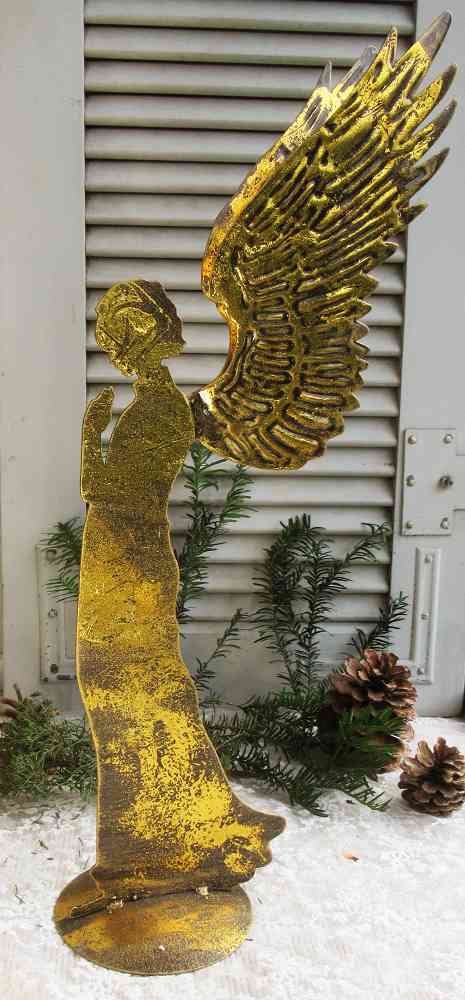 Engel Metall gold groß BLUE COTTAGE k-IMG_7650 großer Engel Metall antik-goldfarben BLUE COTTAGE