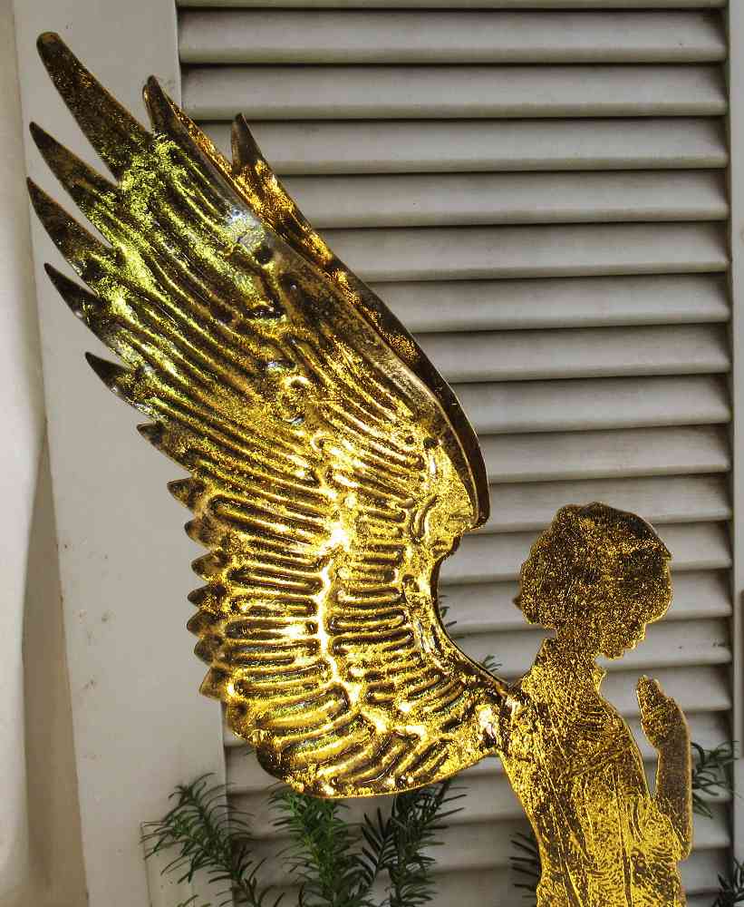 Engel Metall gold groß BLUE COTTAGE k-IMG_7651 großer Engel Metall antik-goldfarben BLUE COTTAGE