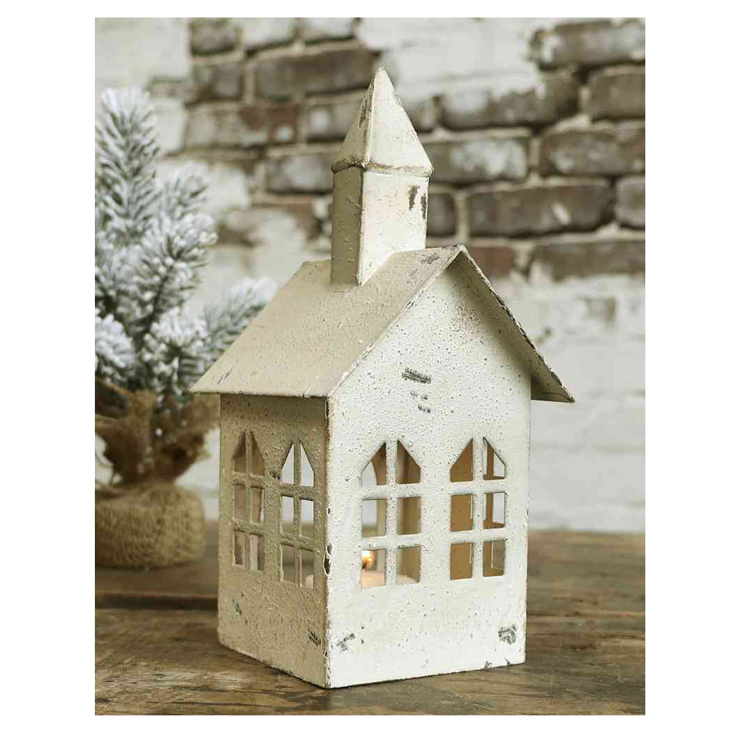 Lichthaus Laterne Metall Kirche BLUE COTTAGE k-52049-19 - E Laterne Lichthaus Metall 'Kirche' BLUE COTTAGE