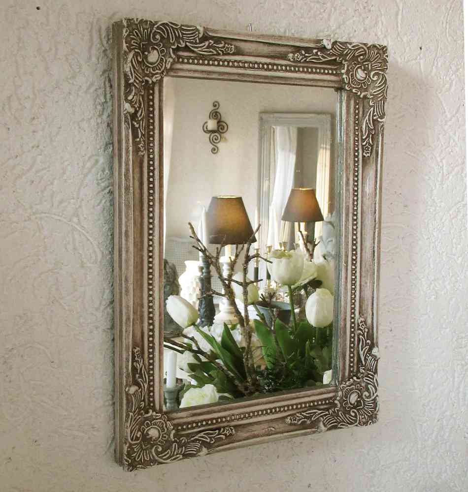 kleiner Spiegel mit 'Patina' BLUE COTTAGE k-IMG_8772 hübscher kleiner Spiegel mit Ornamenten BLUE COTTAGE