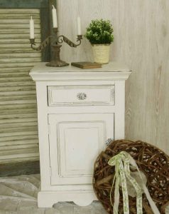 Nachttisch Schränkchen shabby weiß BLUE COTTAGE