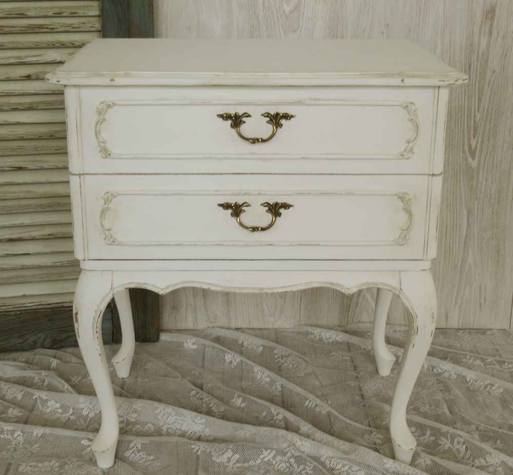 alte Kommode 2 Schubladen BLUE COTTAGE k-IMG_0057 alte kleine Kommode Nachttisch BLUE COTTAGE