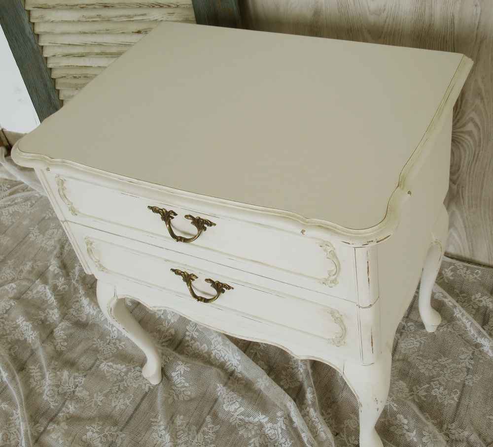 alte Kommode 2 Schubladen BLUE COTTAGE k-IMG_0062 alte kleine Kommode Nachttisch BLUE COTTAGE