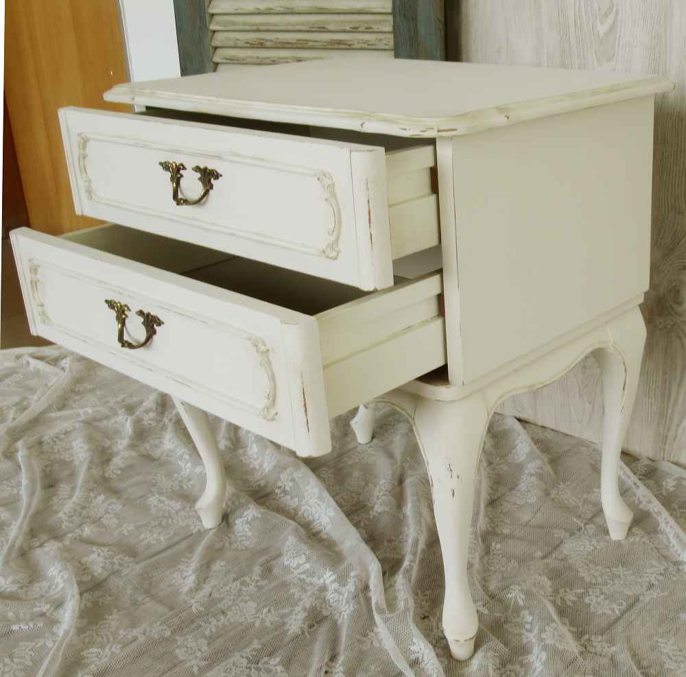 alte Kommode 2 Schubladen BLUE COTTAGE k-IMG_0063 alte kleine Kommode Nachttisch BLUE COTTAGE