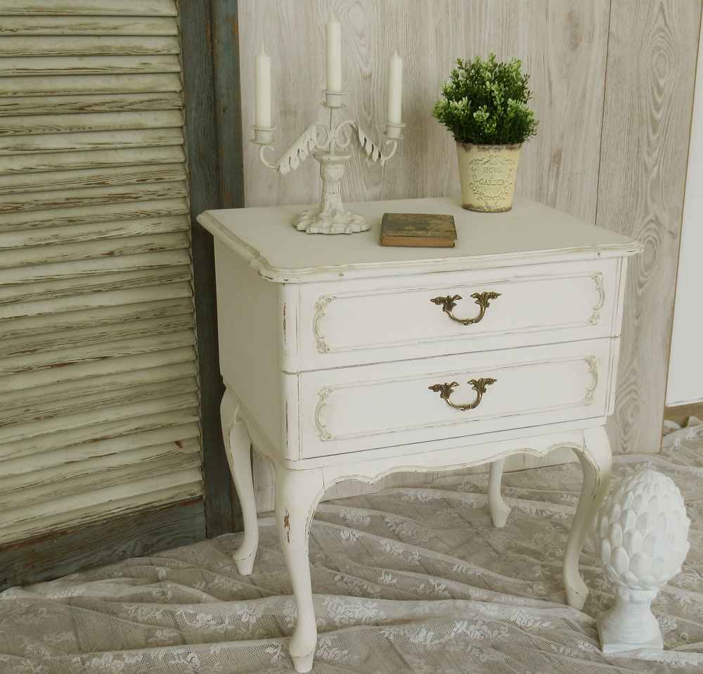 alte Kommode 2 Schubladen BLUE COTTAGE k-IMG_0064 alte kleine Kommode Nachttisch BLUE COTTAGE