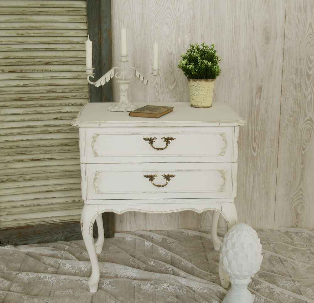 alte Kommode 2 Schubladen BLUE COTTAGE k-IMG_0065 alte kleine Kommode Nachttisch BLUE COTTAGE