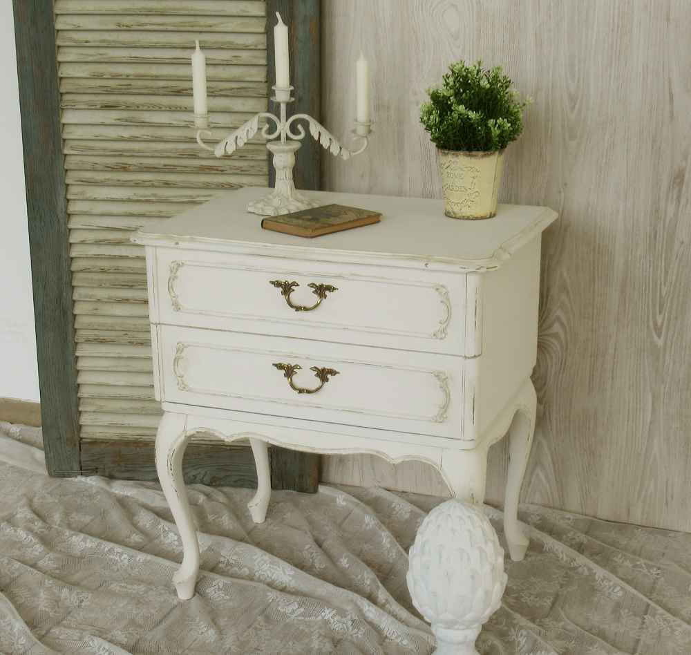 alte Kommode 2 Schubladen BLUE COTTAGE k-IMG_0066 alte kleine Kommode Nachttisch BLUE COTTAGE