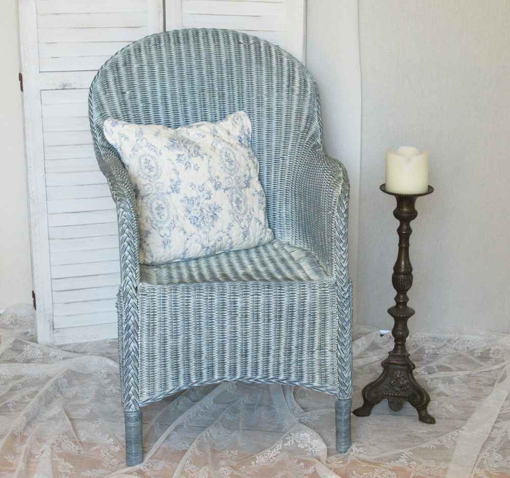 Rattansessel Korbsessel blau - BLUE COTTAGE k-IMG_9976 hübscher Korbsessel bequemer Rattansessel blau-grau BLUE COTTAGE